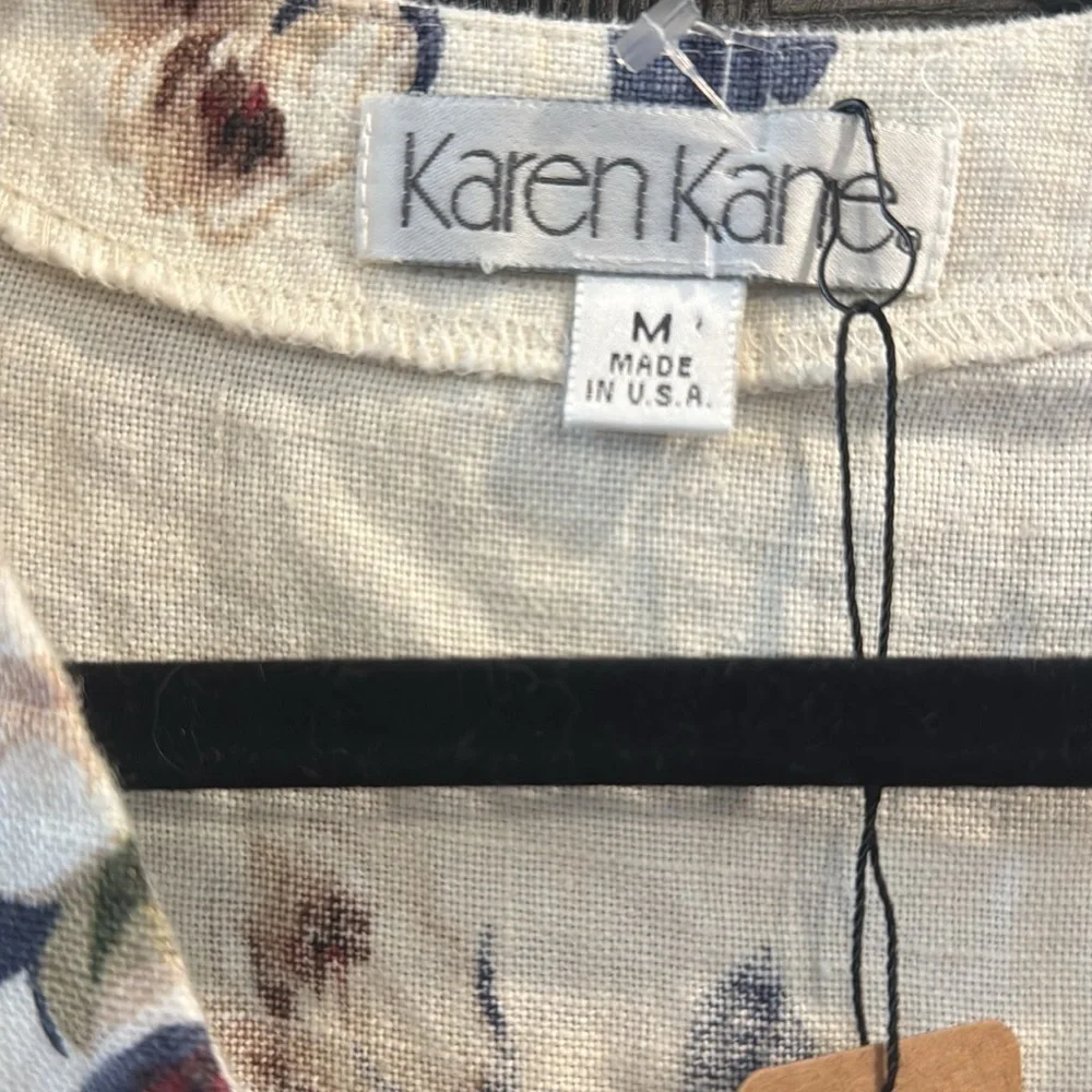 Karen Kane Floral Blouse - Cream and Pink - Picture 2 of 5
